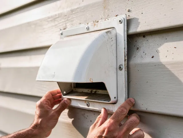 Smithfield Dryer Vent Cleaning technician delivering thorough residential dryer vent cleaning service in Smithfield